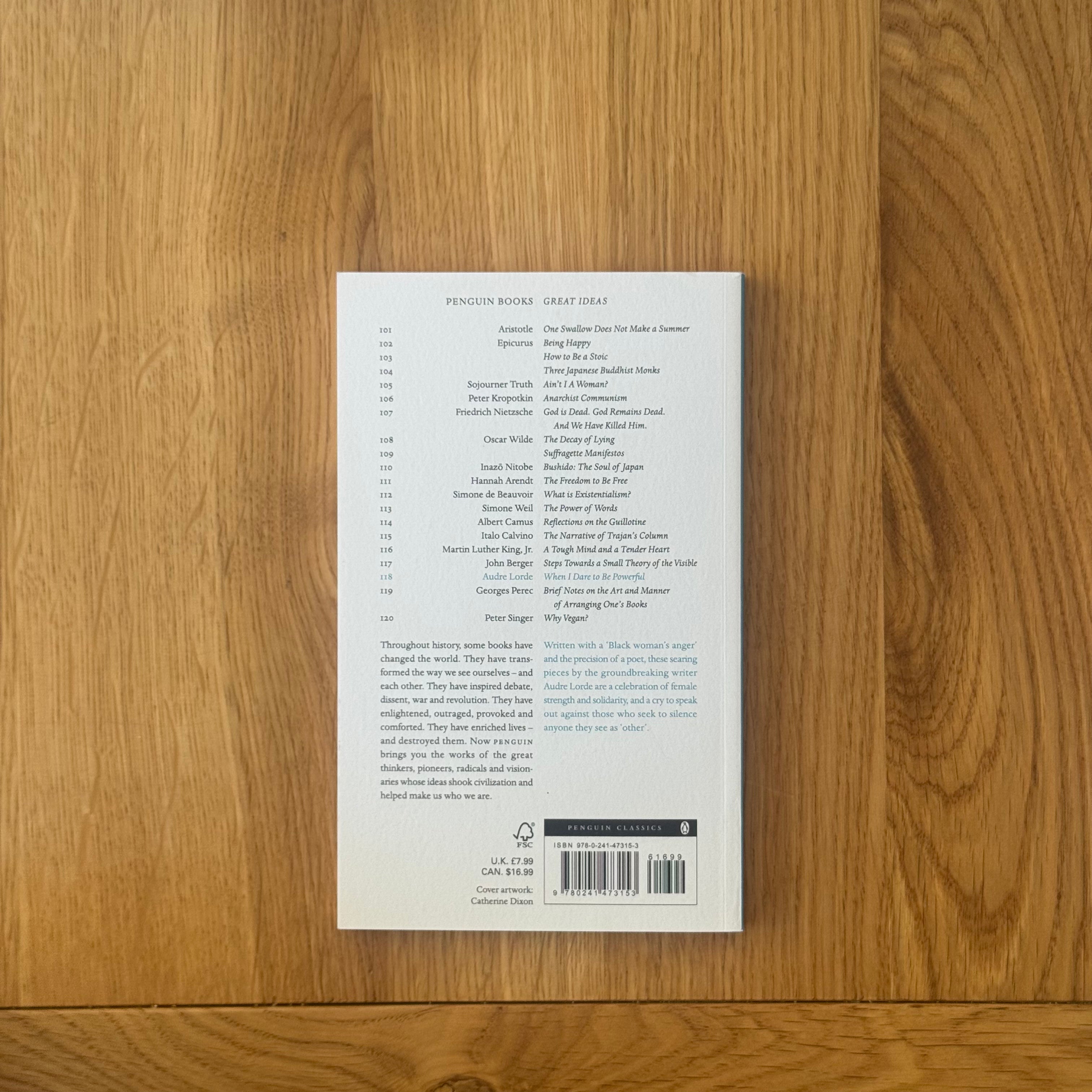 Great Ideas: When I Dare to Be Powerful by Audre Lorde