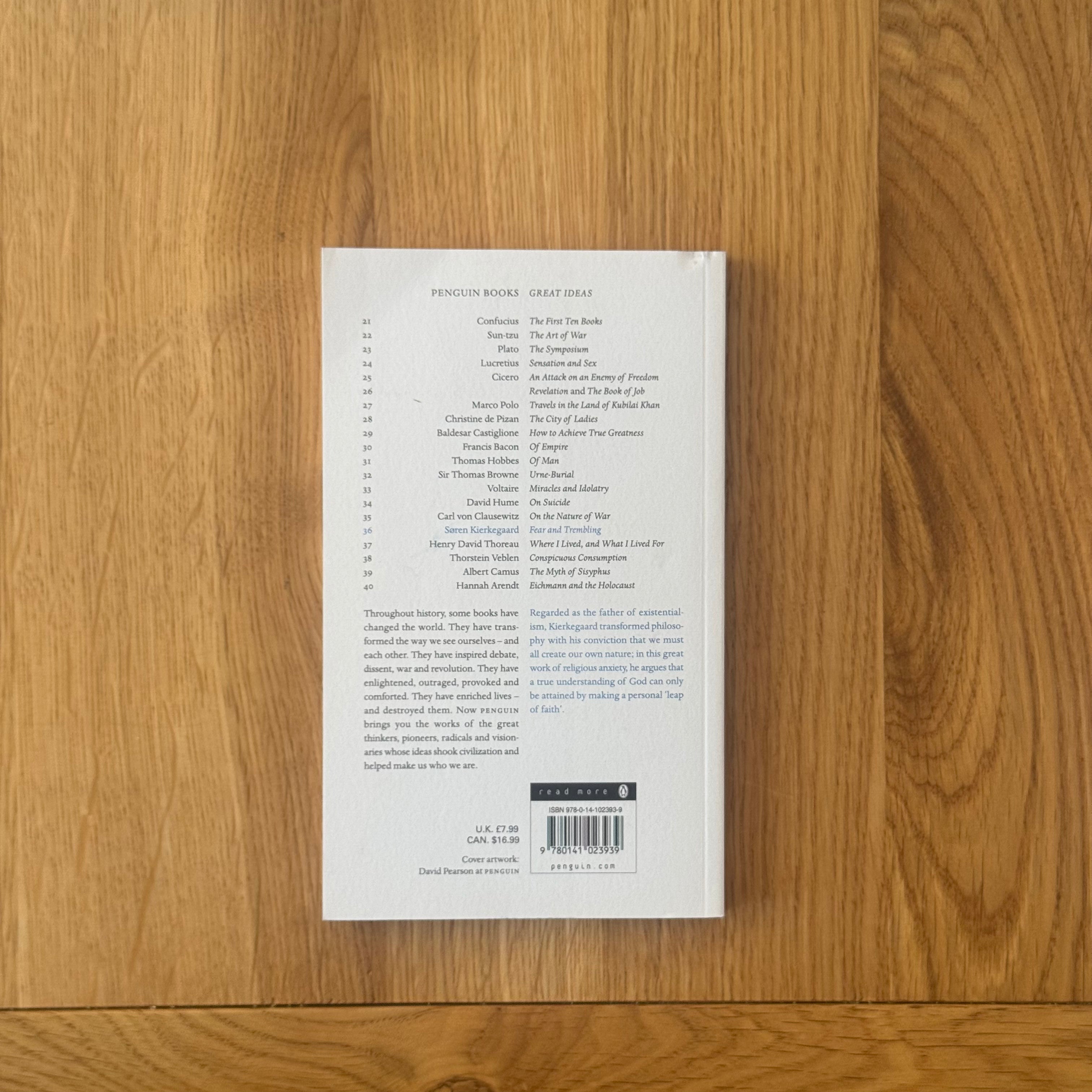 Great Ideas: Fear and Trembling by Søren Kierkegaard