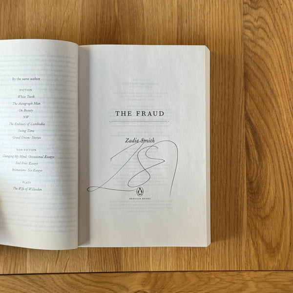 The Fraud (signed) by Zadie Smith