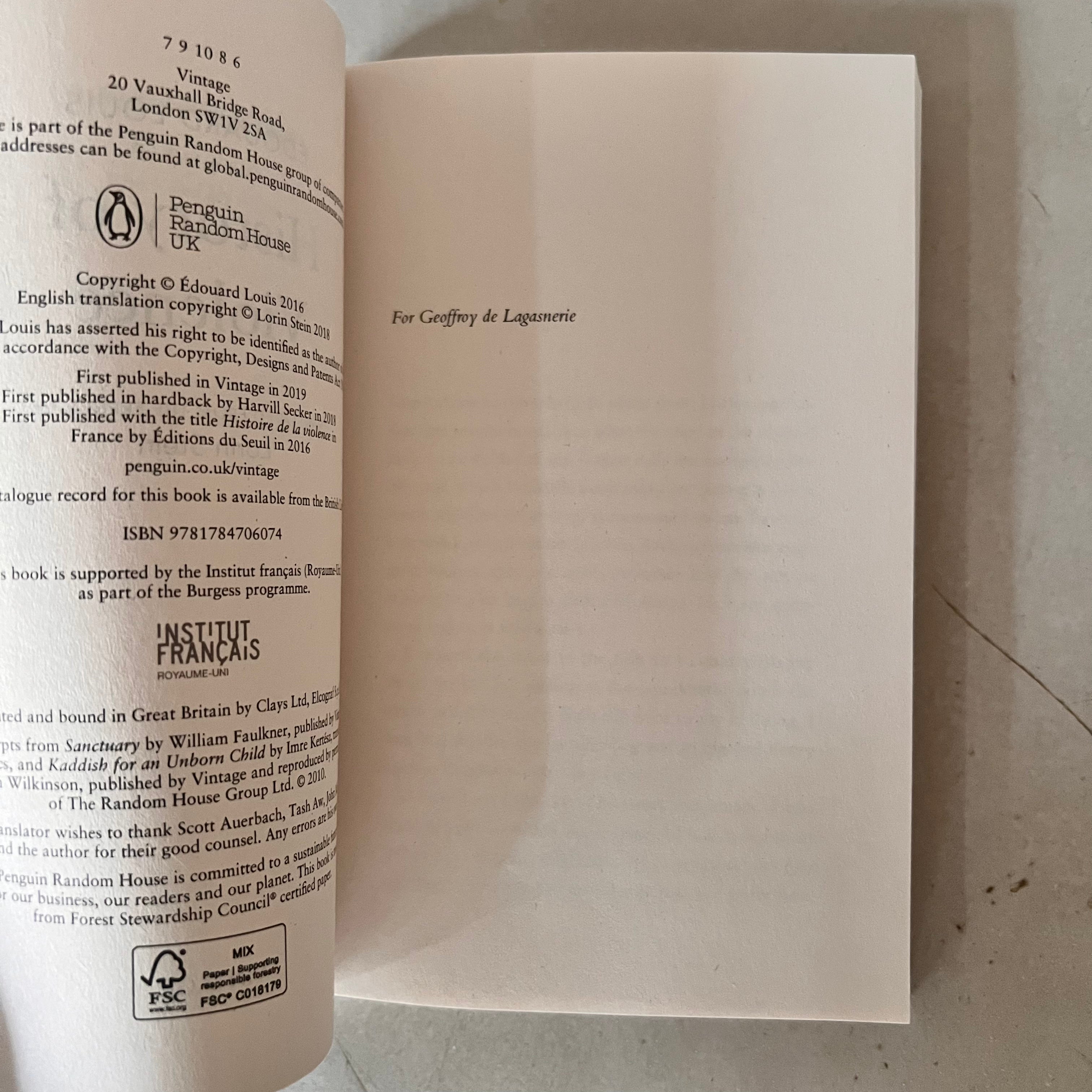 History of Violence by Edouard Louis