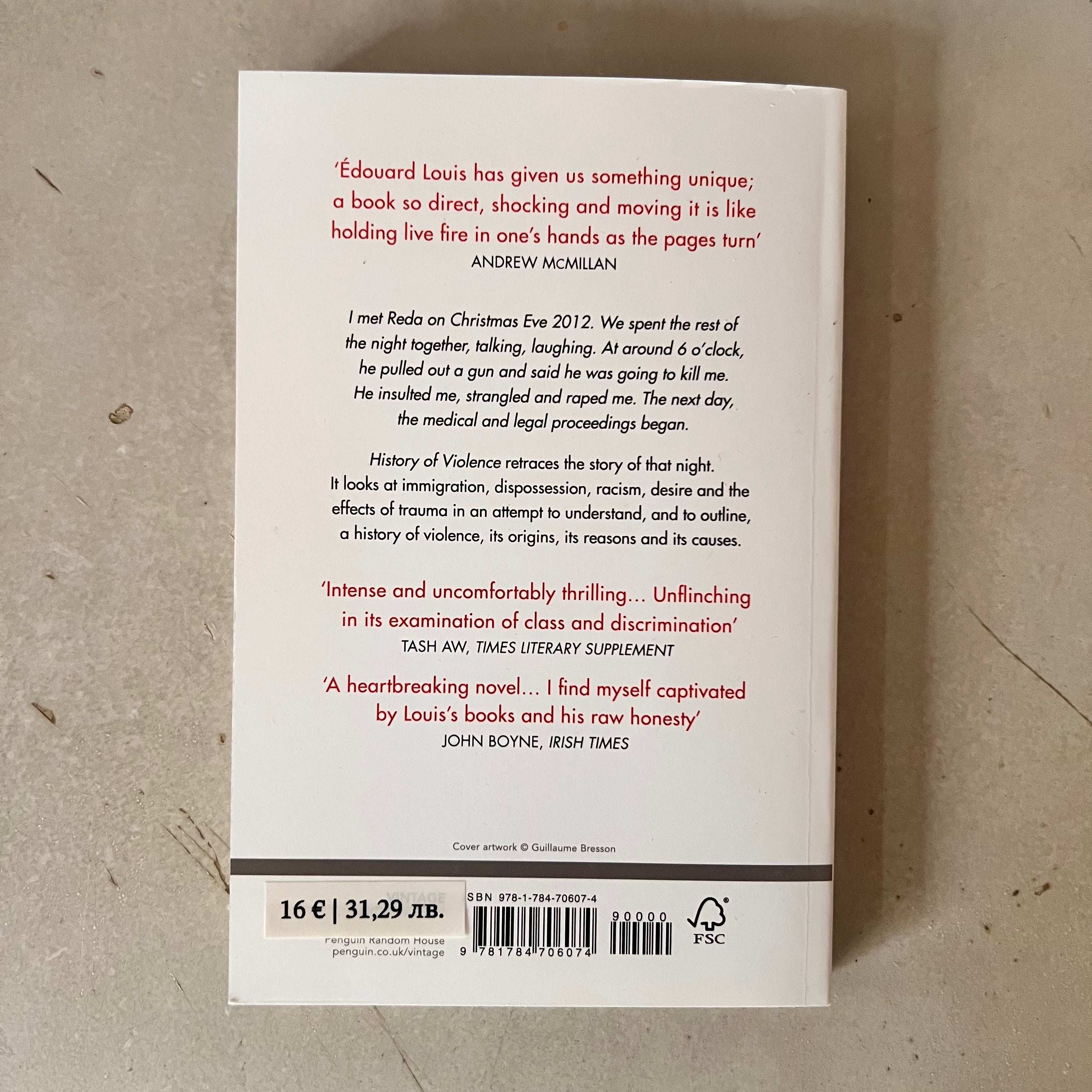 History of Violence by Edouard Louis