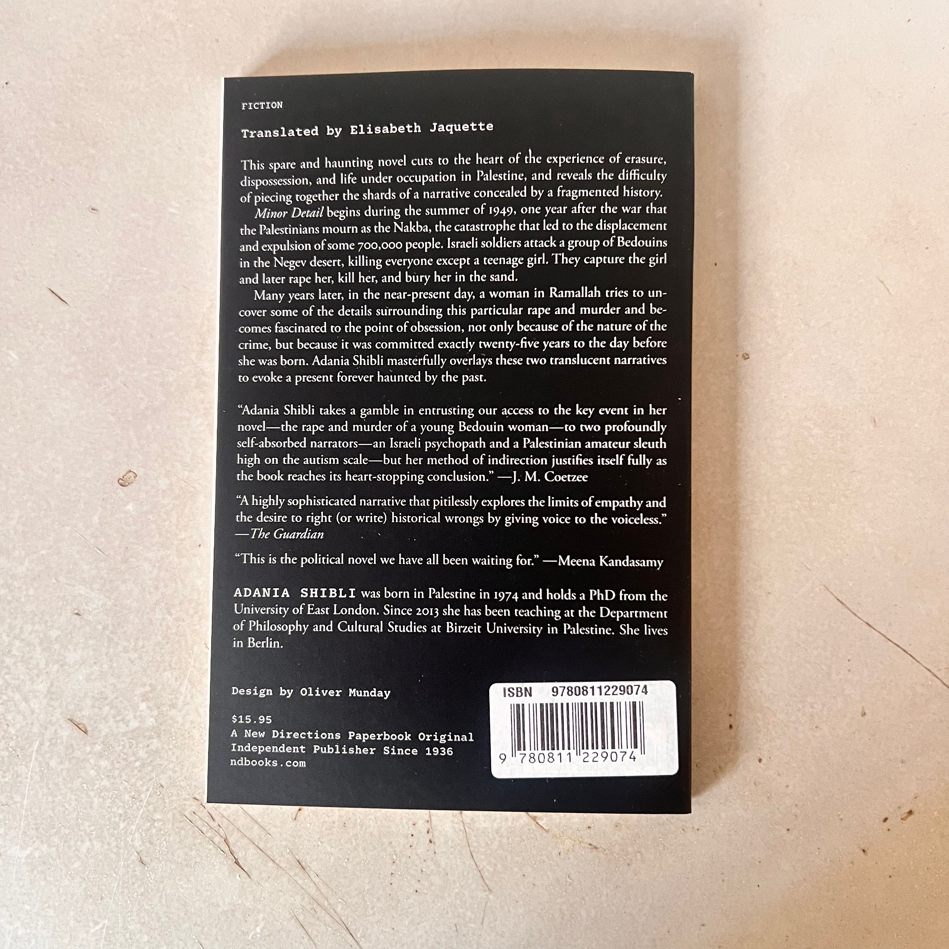 Minor Detail by Adania Shibli