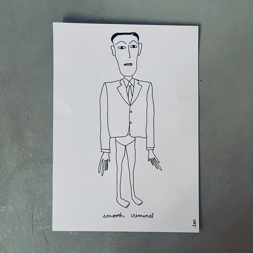 smooth criminal. Print by Lou Couton