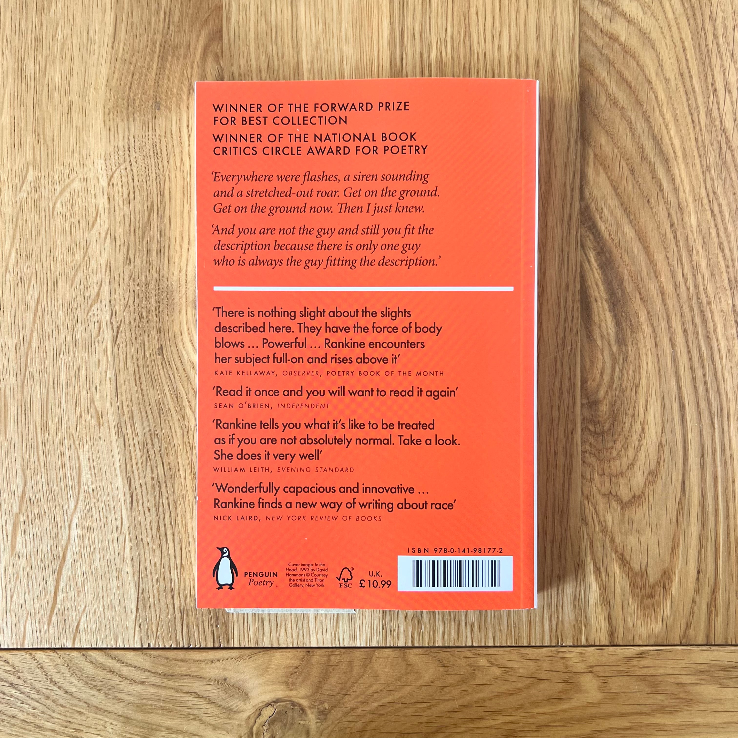 Citizen: An American Lyric by Claudia Rankine