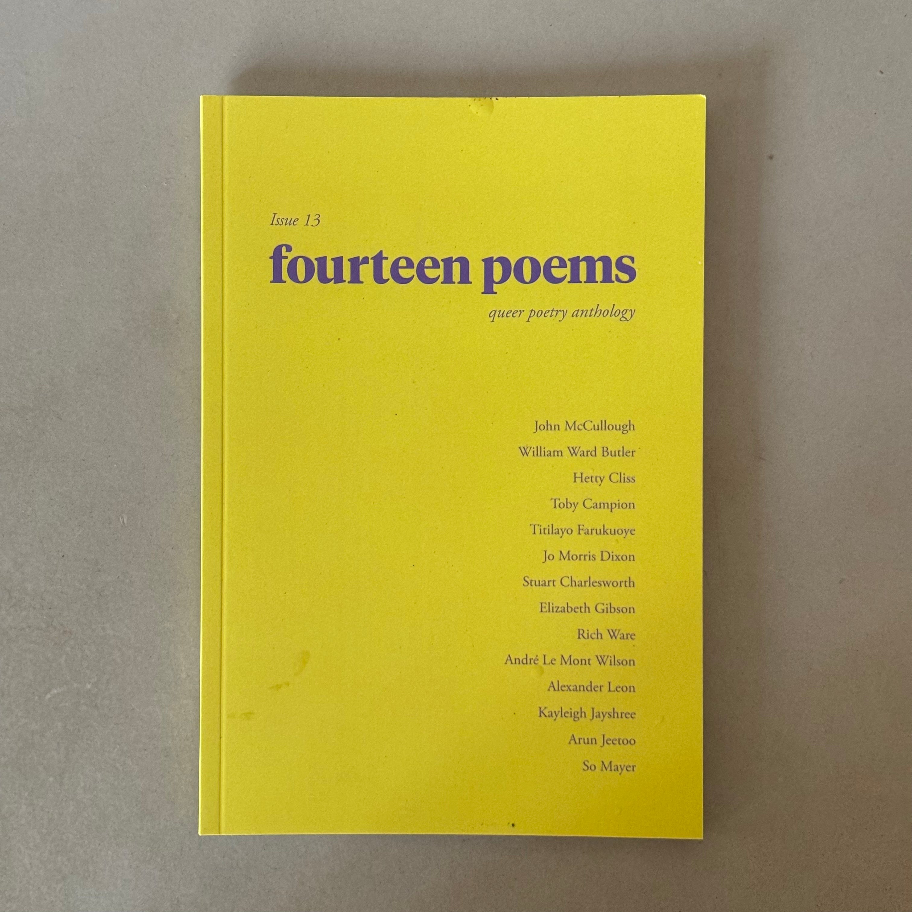 Fourteen Poems, Issue 13