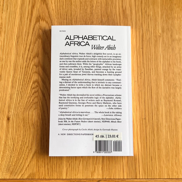 Alphabetical Africa by Walter Abish