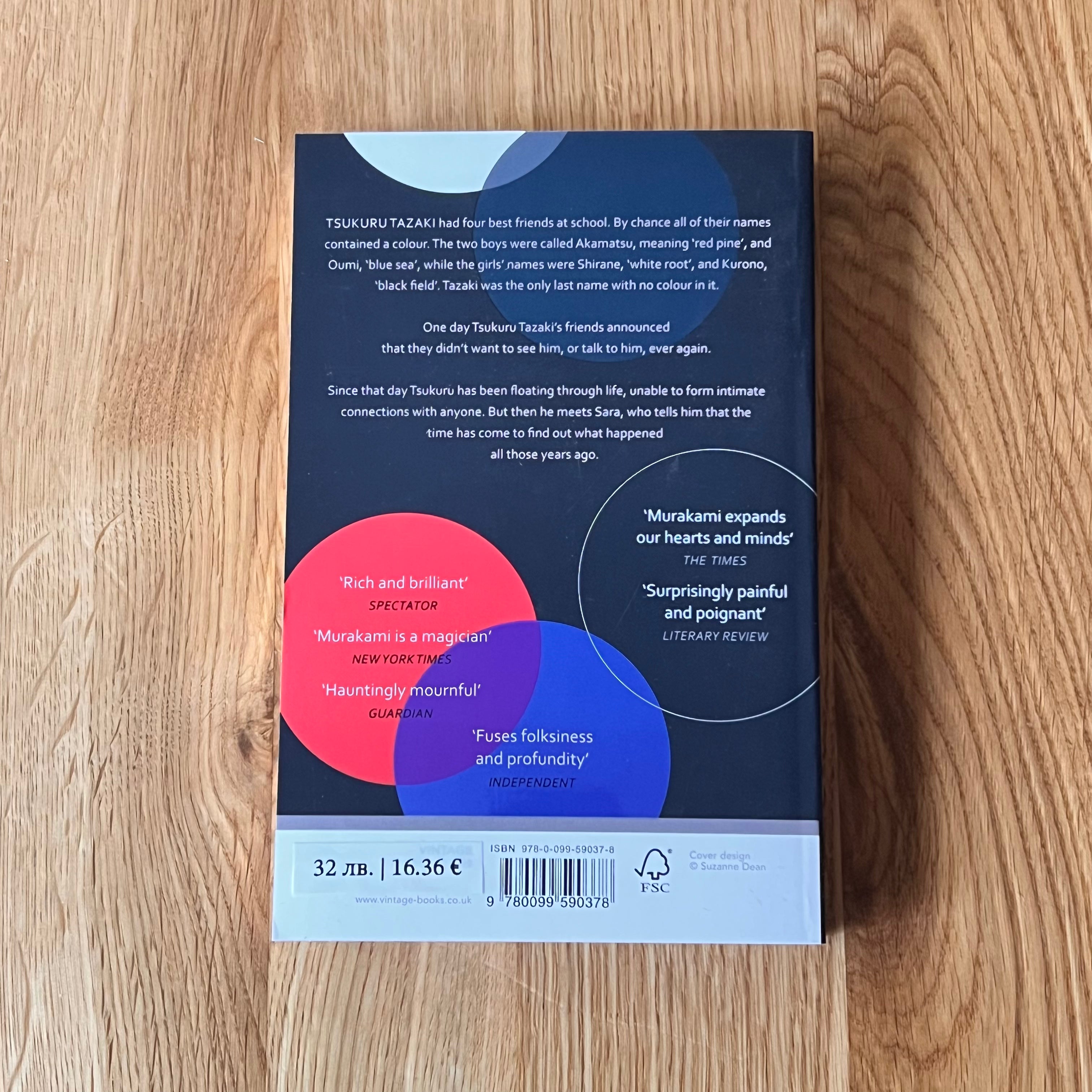 Colorless Tsukuru Tazaki and His Years of Pilgrimage by Haruki Murakami