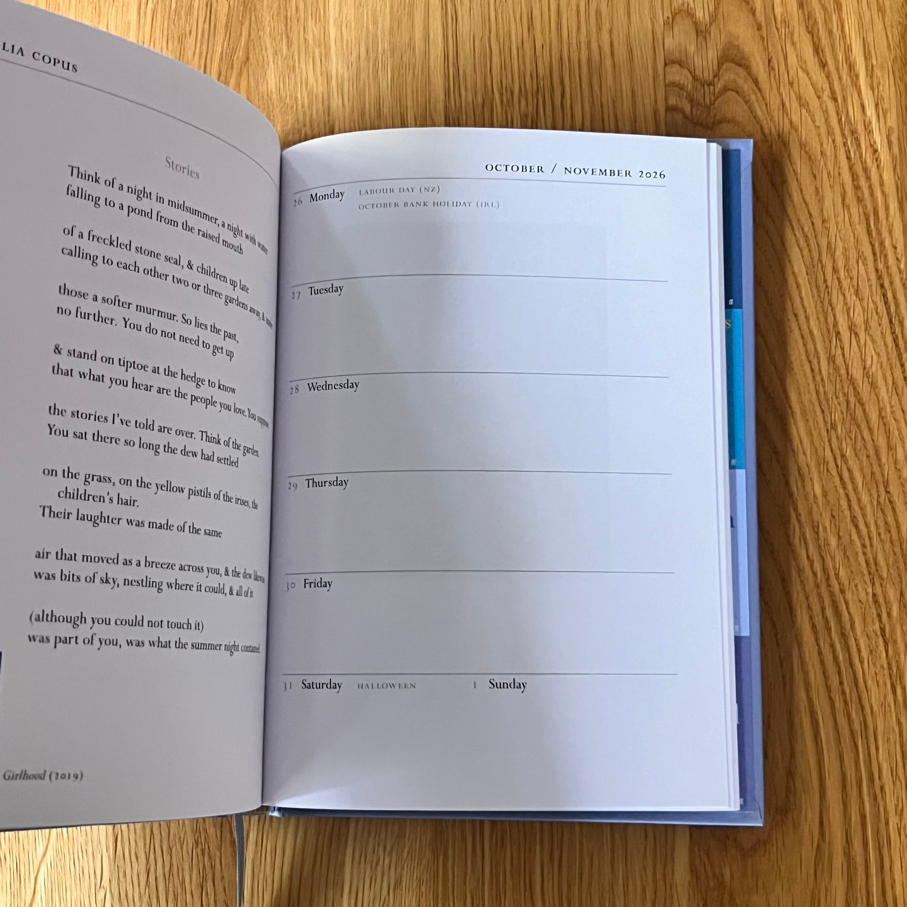 Faber Poetry Diary 2026