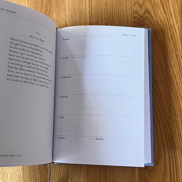 Faber Poetry Diary 2026