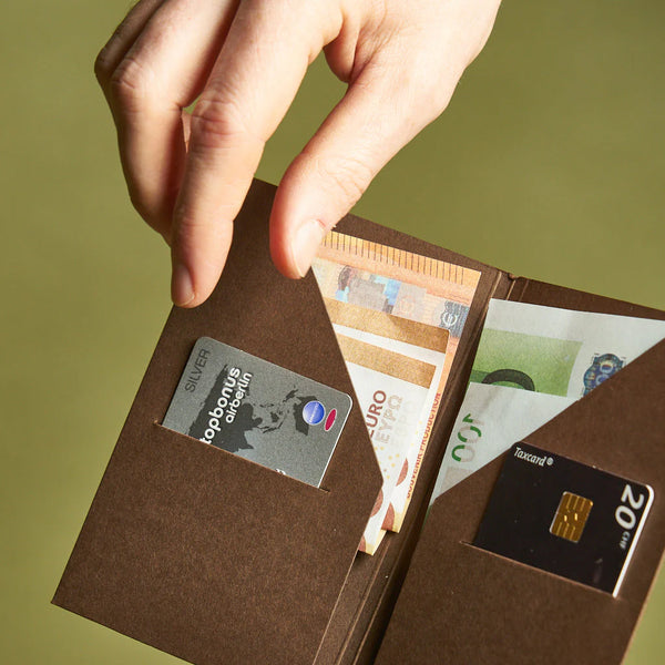 paper republic | card & cash holder for your leather journal [pocket]