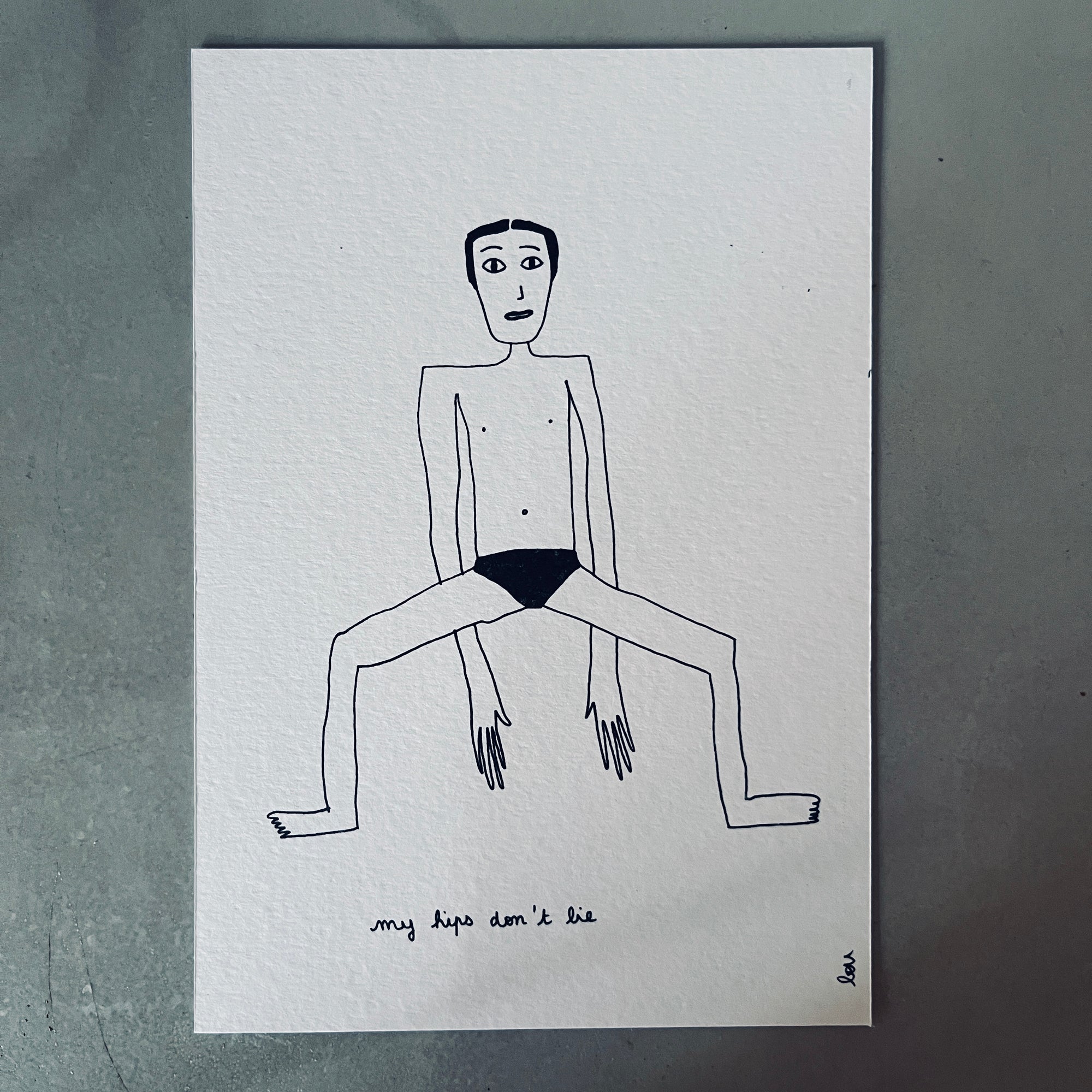 my hips don't lie... Print by Lou Couton