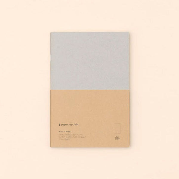 paper republic | 2 x notebooks plain paper [pocket]