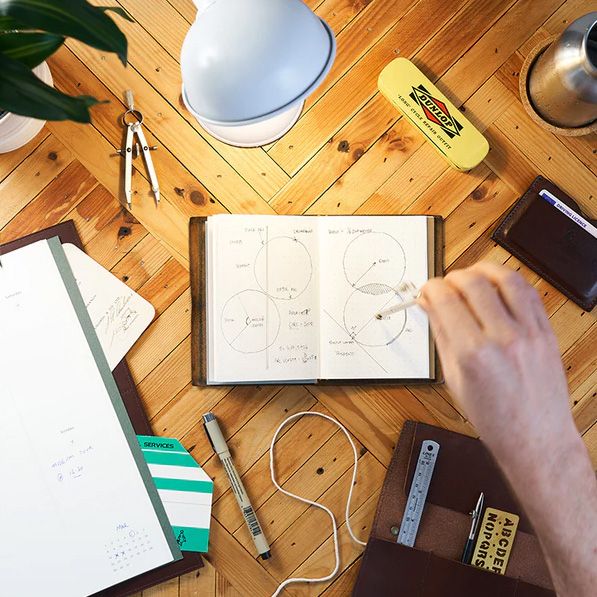 paper republic | 2 x notebooks plain paper [pocket]